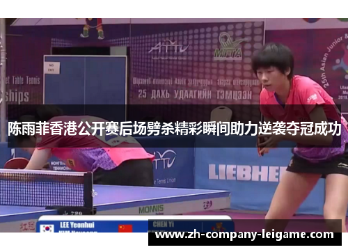 陈雨菲香港公开赛后场劈杀精彩瞬间助力逆袭夺冠成功
